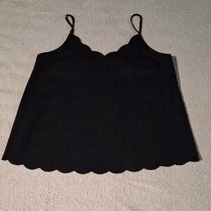 New Kori Elegant Black Scalloped Camisole